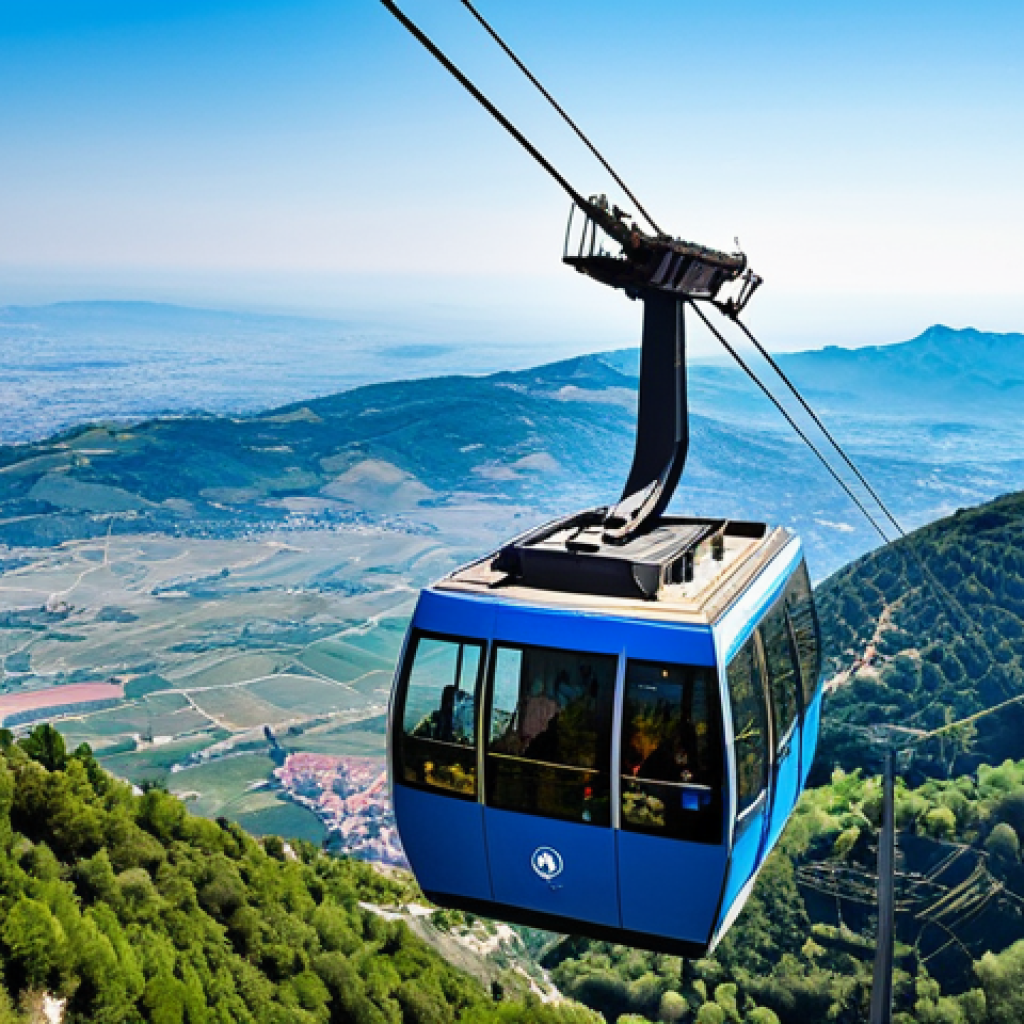 산마리노에서 액티비티 즐기기 - Cable Car Ascent**
"Scenic view from a cable car ascending Mount Titano, overlooking Borgo Maggiore...