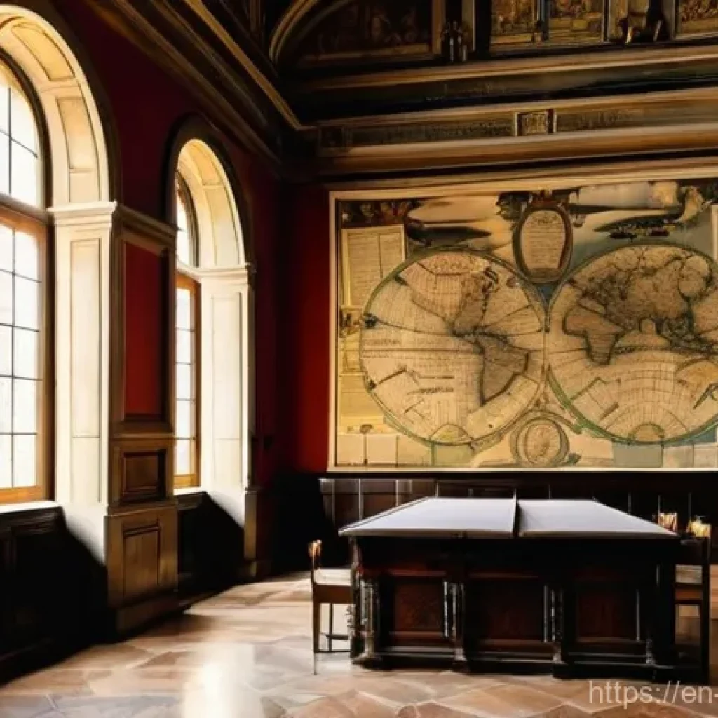 산마리노와 이탈리아 문화 차이 - **Ancient Governance in the Palazzo Pubblico:** A dignified scene within the grand, historic chamber...