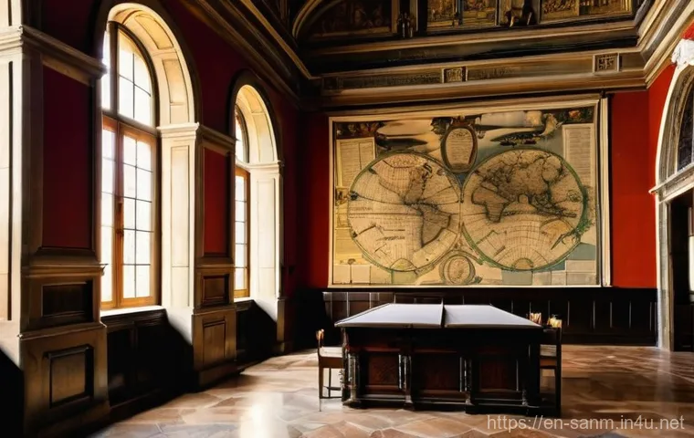 산마리노와 이탈리아 문화 차이 - **Ancient Governance in the Palazzo Pubblico:** A dignified scene within the grand, historic chamber...