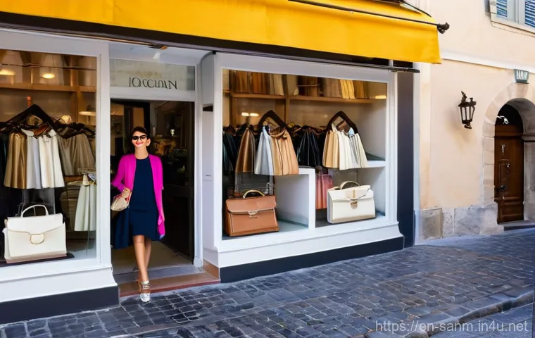 산마리노에서의 쇼핑 정보 - **Fashion-Forward Boutique in San Marino**
A stylish young woman, approximately 20-25 years old,...